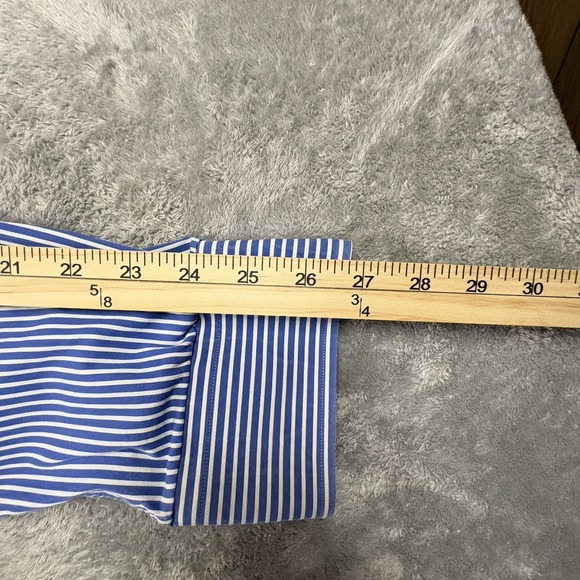 Eton Men's XL Blue Striped Dress Shirt French Cuffs Contemporary Fit LS SEE DESC - Picture 15 of 15